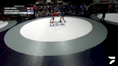 135 lbs Naomi Loredo, CVWA - Central Valley Wrestling Association vs Rose Mary Dodd, IEWA - Inland Empire Wrestling Association