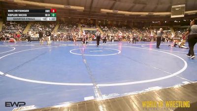 92 lbs Quarterfinal - Mac Heysinger, Immortal Athletics WC vs Kepler Wicks, FM Wrestling Club
