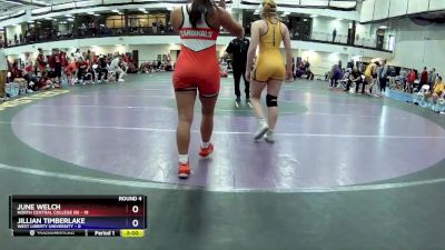 131 lbs Round 4 (16 Team) - June Welch, North Central College (B) vs Jillian Timberlake, West Liberty University