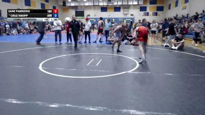 120 lbs Cons. Quarters - Zane Fabrizius, Team Idaho Wrestling Club vs Cruz Knopp, Lakeland High School Wrestling