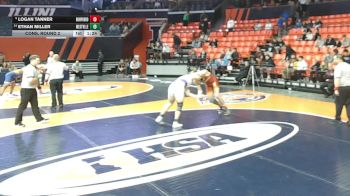 1A 190 lbs Cons. Round 2 - Ethan Miller, Westville vs Logan Tanner, Murphysboro