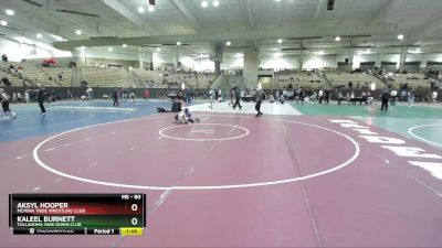 80 lbs Cons. Round 3 - Kaleel Burnett, Tullahoma Take Down Club vs Aksyl Hooper, McMinn Tribe Wrestling Club