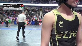 95 lbs Champ. Round 1 - Finley Taylor, Lawrence Elite vs Adelyn Schmale, Trailhands