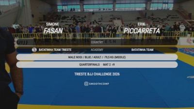Simone Fasan vs Erik Piccarreta 2026 UIJJ TRIESTE BJJ CHALLENGE
