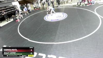 130 lbs Cons. Round 1 - Bailey Cathey, Swamp Monsters Wrestling Club vs Shereen Mehta, Danville Wrestling Club