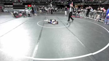 60 lbs Quarterfinal - Cai Becker, Dragon Rtc vs Luca Ettari, Shore Thing