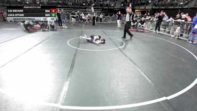 60 lbs Quarterfinal - Cai Becker, Dragon Rtc vs Luca Ettari, Shore Thing