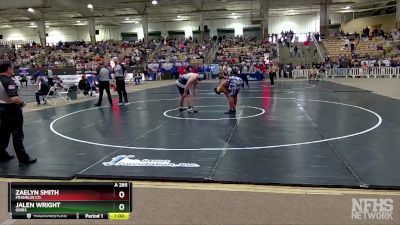 A 285 lbs Cons. Round 2 - Zaelyn Smith, Franklin Co. vs Jalen Wright, Gibbs