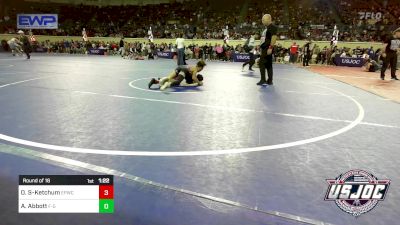 90 lbs Round Of 16 - Onesty Simmons-Ketchum, El Paso Wildcats vs Alana Abbott, F-5 Grappling