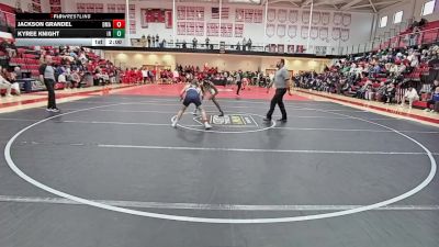 144 lbs Semifinals (8 Team) - Jackson Grandel, Delaware Military Academy vs Kyree Knight, Indian River H S