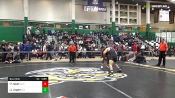 182 lbs Final - Fombo Azah, Carthage vs Jake Logan, New Rochelle