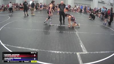 100 lbs Round 3 (8 Team) - Kaydee Jackson, Georgia United Red vs Marleigh Perkins, Full Circle