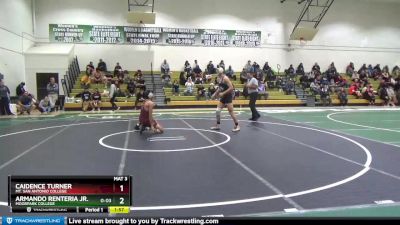 165 lbs Quarterfinal - Caidence Turner, Mt. San Antonio College vs Armando Renteria Jr., Moorpark College