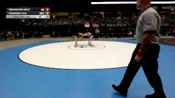 125 lbs 1st Place Match - Brooklynn Kelly, Great Bend HS vs Courtney Nye, Wichita-Kapaun Mt. Carmel HS