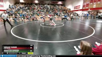 220 lbs Cons. Round 2 - Kingston Hanson, Thunder Basin High School vs Weslee Turner, Star Valley