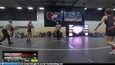 105 lbs 1st Place Match - Athea Valenzuela, Arizona Girls Wrestling vs Gabriele Tedesco, Lake Gibson High School Wrestling