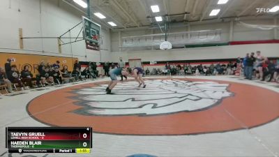 215 lbs Round 2 (6 Team) - Haeden Blair, Thermopolis vs Taevyn Gruell, Lovell High School