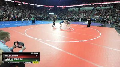 Girls 138 lbs Semifinal - Madalyn Sokolski, Bonduel Girls vs Hailey Veeser, Southern Door Girls