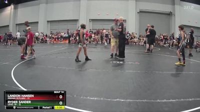 72 lbs Round 3 (10 Team) - Ryder Sander, Level Up vs Landon Hansen, Indiana Outlaws