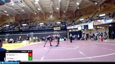 184 lbs Quarterfinal - Garrett Wells, Unattached vs Matthew Santos, Otero Junior College