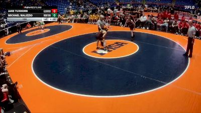 120 lbs Quarterfinals (8 Team) - Jake Tuxhorn, Chatham (Glenwood) vs Michael Malizzio, Lombard (Montini)