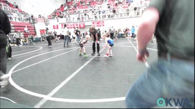 46 lbs Consi Of 8 #2 - Ryder Aguilar, Newkirk Takedown Club vs Arlo Shattuck, Harrah Little League Wrestling
