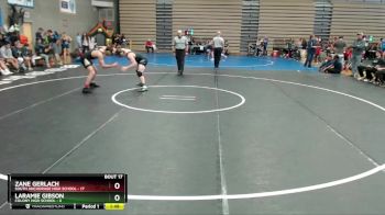 152 lbs Round 5: 12:00pm Sat. - Zane Gerlach, South Anchorage High School vs Laramie Gibson, Colony High School