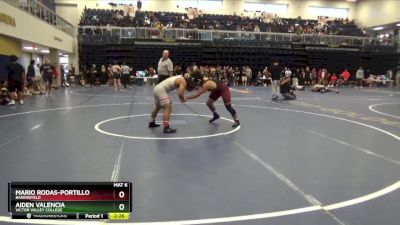 174 lbs Cons. Round 3 - Aiden Valencia, Victor Valley College vs Mario Rodas-Portillo, Bakersfield