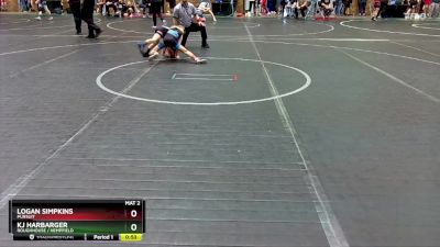 52 lbs Quarterfinal - Logan Simpkins, Pursuit vs Kj Harbarger, Roughhouse / Hempfield