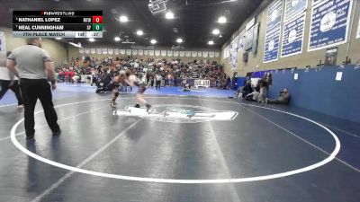 144 lbs 7th Place Match - Nathaniel Lopez, Mt. Whitney vs Neal Cunningham, Santa Ynez