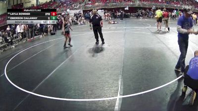 82 lbs Cons. Semi - Emerson Callaway, 2TG (Girls) vs Layla Bowder, St Paul Youth Wrestling