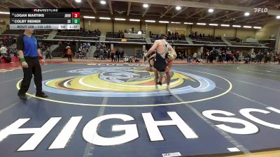 132 lbs Quarterfinal - Logan Martins, Johnston vs Colby Reiner, South Kingstown