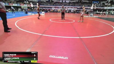 120 lbs Champ Round 1 (16 Team) - Caiden Lucente, Westfield vs Kade Pascoe, Whitehall