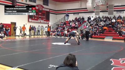 190 lbs 3rd Place Match - Malachi Rothlisberger, North Fayette Valley vs Lohen Tank, NH/TV