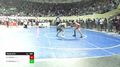 123 lbs Round Of 64 - Alex Vafeas, Fort Gibson Youth Wrestling vs Deisel Williams, Mustang Middle School