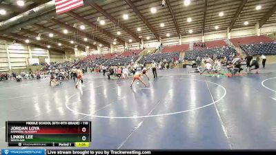 118 lbs 5th Place Match - Jordan Loya, Hammers Academy vs Linkin Lee, Westlake