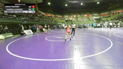 120 lbs Quarterfinal - Zariah Martinez, Liberty (Bakersfield) vs Vanessa Alvarado, Highland (Bakersfield)