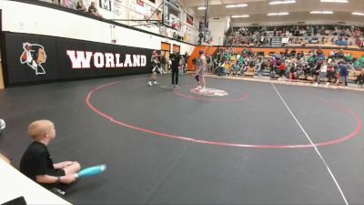 132 lbs Round 2 - Felix Matthiesen, Worland Middle School vs Trenton Enis, Thermopolis Middle School
