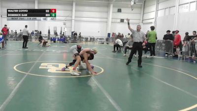 118 lbs Consi Of 8 #2 - Walter Cotito, Red Roots WC vs Dominick Sam, Iron Faith WC