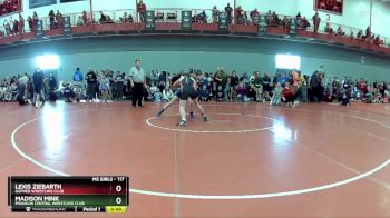 117 lbs Champ. Round 1 - Lexis Ziebarth, Gopher Wrestling Club vs Madison Mink, Franklin Central Wrestling Club