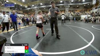 Quarterfinal - Kelsie Rains, Tecumseh Youth Wrestling vs Cooper Vansyckle, Bridge Creek Youth Wrestling