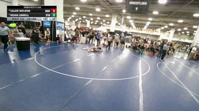 100 lbs Champ. Round 4 - Keian Linnell, Utah vs Caleb Weldon, Montana