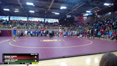 157 lbs Quarterfinal - Asher Ratliff, Columbus North vs Ryker Yonts, New Palestine