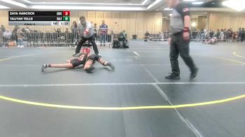 58 lbs Final - Zaya Hancock, Chickens Wrestling vs Taliyah Tells, Salem Elite