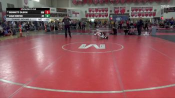 85 lbs Champ. Round 1 - Bennett Olson, Rum River Wrestling vs Liam DeFoe, Jack Pine Savage