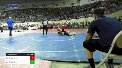 130 lbs Consi Of 32 #1 - Maddox Serena, Shawnee Middle School vs Mason Whitfill, Cascia Hall