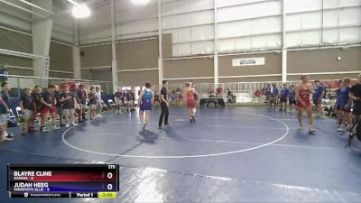 175 lbs 4th Wrestleback (16 Team) - Blayre Cline, Kansas vs Judah Heeg, Minnesota Blue