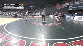 5A Boys 113 lbs Quarterfinal - Brayden Martinez, Crater Boys vs Kaden Stimpson, West Albany Boys