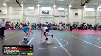 130 lbs Round 3 (10 Team) - Nathan Metcalf, Bandits vs Jake Stubblefield, 84 Athletes