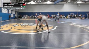 141 lbs Consi Of 16 #2 - Daniel Mahoney, Bridgeport vs Anthony Celio, Roger Williams